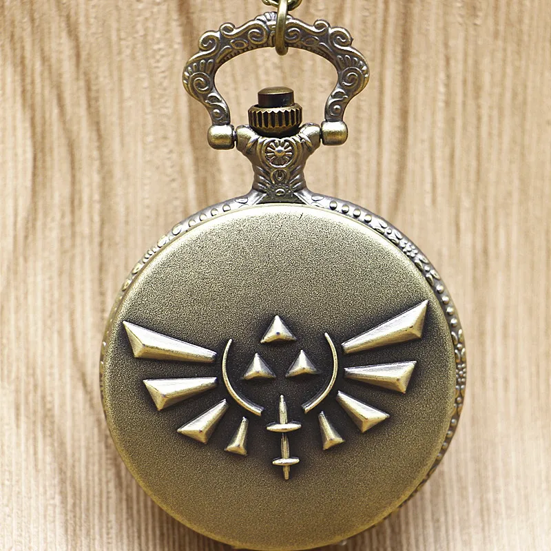 Bronze/Black The Legend of Zelda Game Quartz Pocket Watch Analog