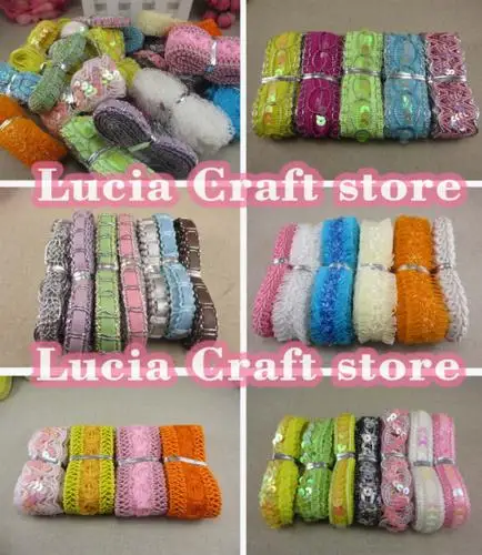 Lucia crafts 12 ярдов приблизительно 10-35 мм случайная кружевная лента различные украшения кружево отделка шитье украшения аксессуары T0507 - Цвет: Random 12 colors