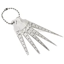 5 шт./компл. 1-10 мм Из Нержавеющей стали Конус Калибр Шкалы Диафрагм Клина Щуп Для Сверления Отверстия Инструменты Измерения 5 филиал Разрыв Правитель