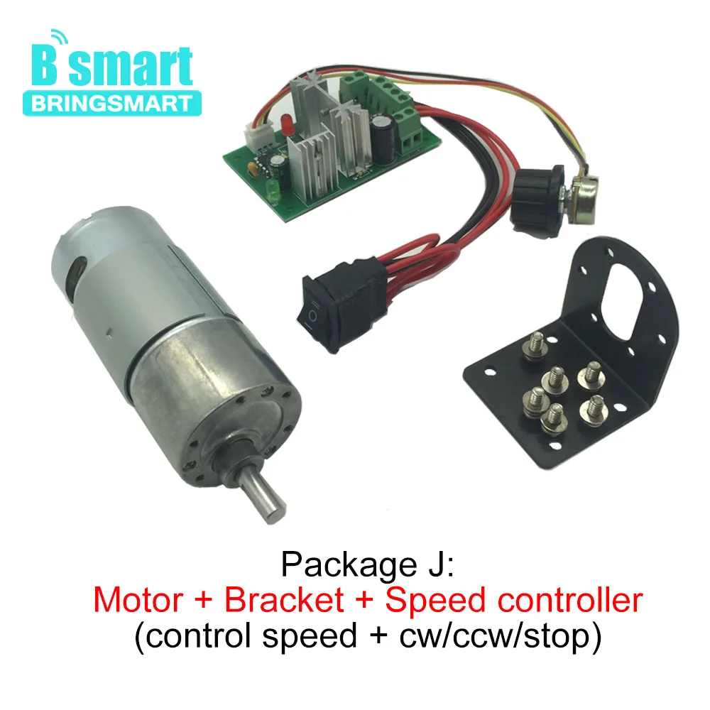 Электродвигатель 12 volt мотор редуктор DC 24v мотор-редуктор электромотор высокий крутящий момент моторы JGB37-550 Перевернутое вращение 8-2000 об / мин 2.5-60kg.cm