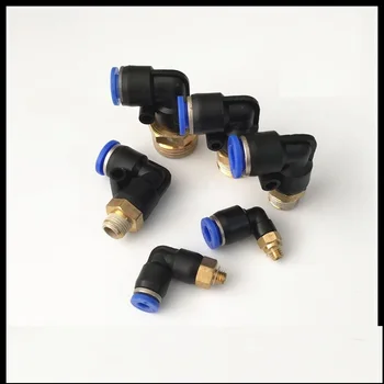 

Extra pneumatic thread thread elbow PL4-M5 6-M5 8-02 12-04 pneumatic quick connection air duct quick plug