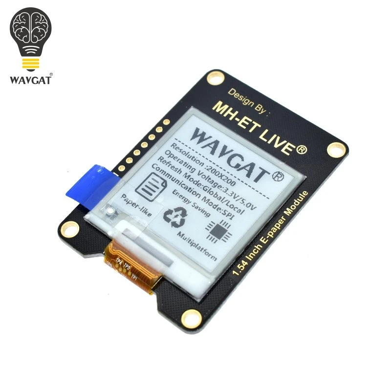 Best WAVGAT 1.54 Inch Epaper Module E paper E Ink EInk Display Screen SPI Support Global Part For Arduino UNO STM raspberry pi ESP32