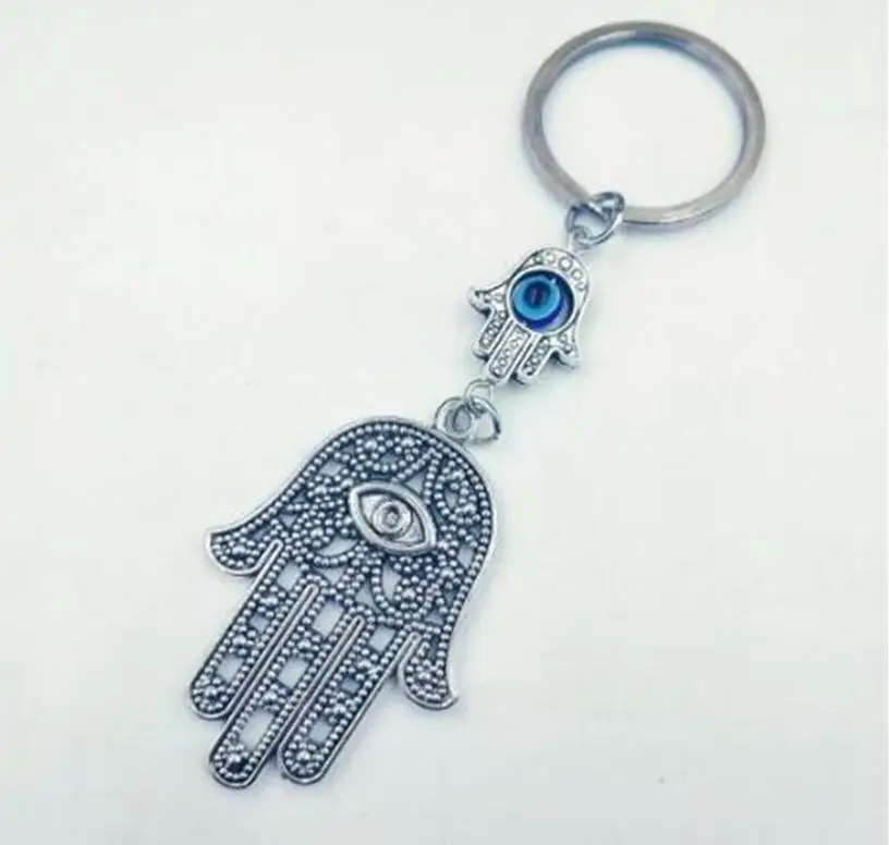 Hamsa ручной брелок еврейские символы Kabbalah & Evil Eye для ключей автомобильная сумка