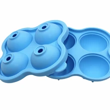 200 шт./лот Быстрая круглая формочка для мороженого формы гибкие силиконовые формы для льда 4X4,5 см круглые шарики льда