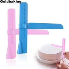 Регулируемый скребок для торта, инструмент для глазирования торта, инструменты для сглаживания краев помадки и крема