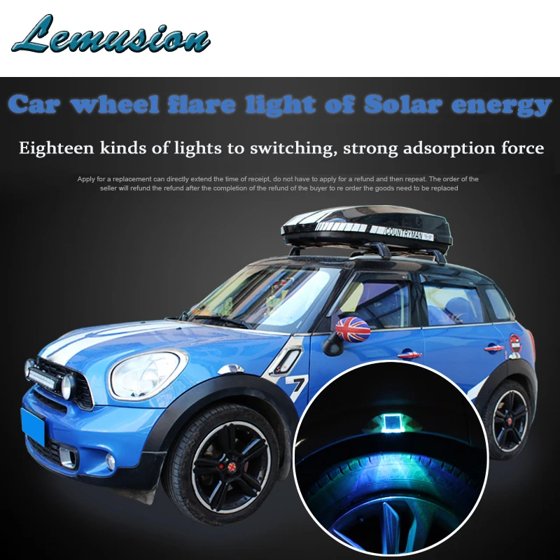 

Car-styling Car Solar wheel eyebrow light Accesories LED For BMW e46 e90 e60 e36 Chevrolet cruze captiva Hyundai solaris tucson