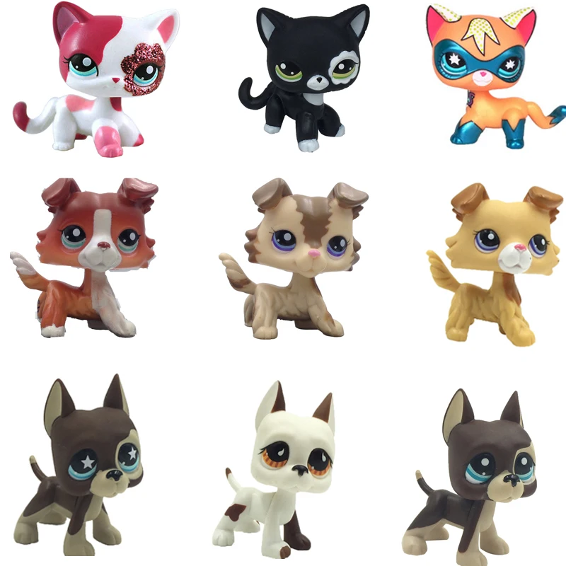 

Original pet shop toys Cat Dog Collie Great Dane Red Black White Real kids Gift