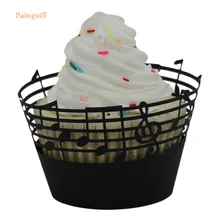 Saingace 25 шт. Joyful музыкальная чашка для торта пустая бумага для кексов обертки для кексов чашки для выпечки Чехлы инструменты для украшения