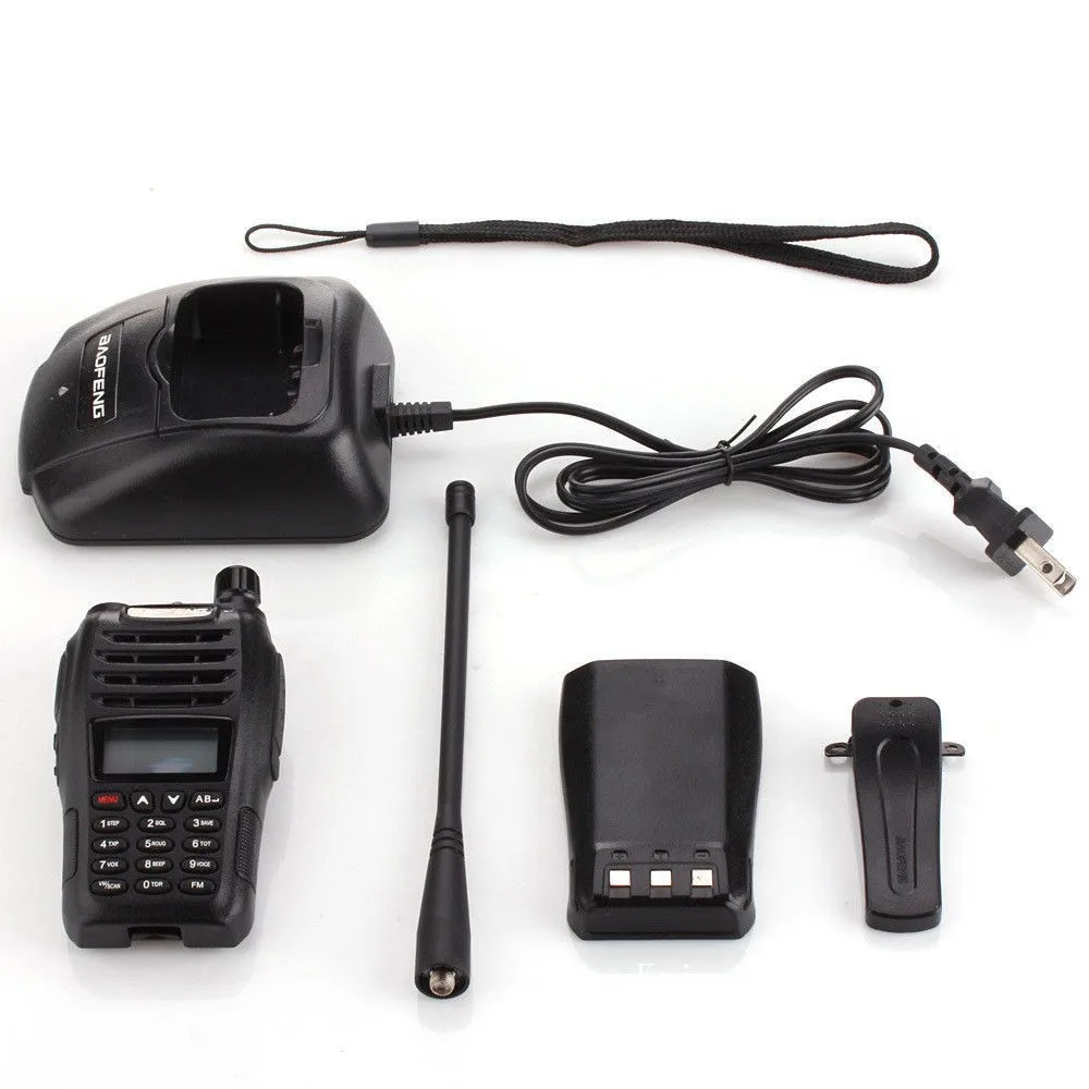 Новый черный BaoFeng UV-B6 рация 136-174 мГц и 400-470 мГц двухстороннее радио-бесплатная доставка