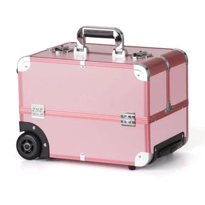 

Professional rods Cosmetic case can be hand-held large-capacity multi-layer with makeup embroidery box