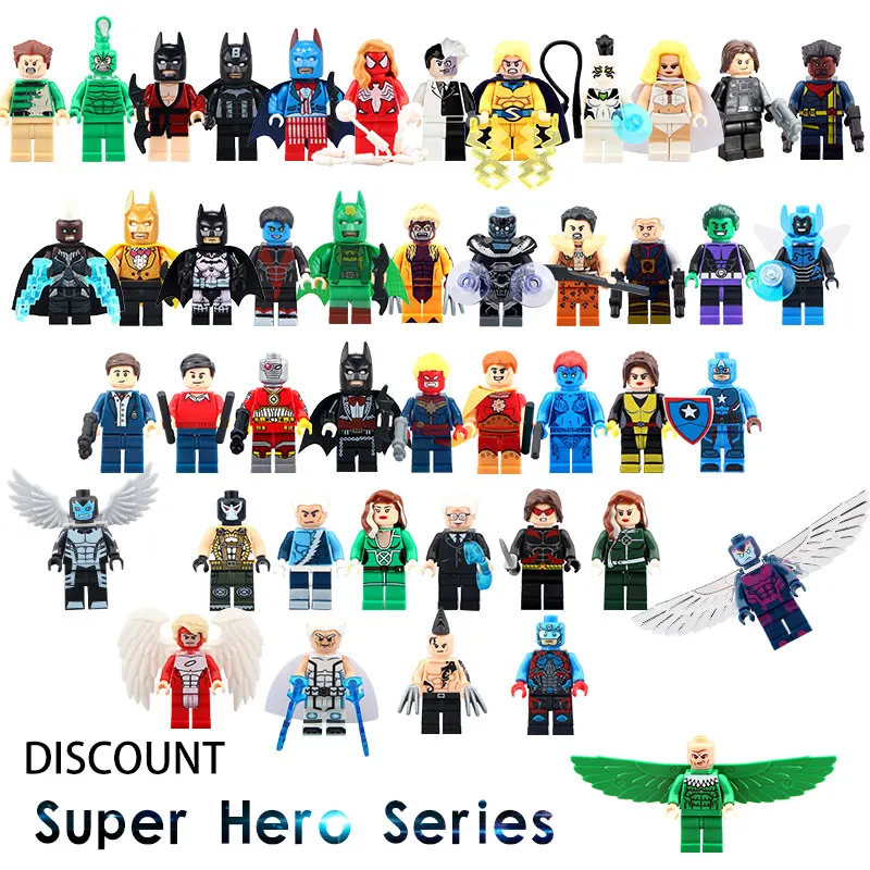 

50pcs/lot Legoings DC Super Heores Batman Robin Catwoman Riddler Penguin Bane Joker Building Blocks Children Toys Gift