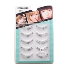 ICYCHEER 5 пар натуральные Нижние под дном накладные ресницы ручной работы Прозрачные терьер горячая распродажа