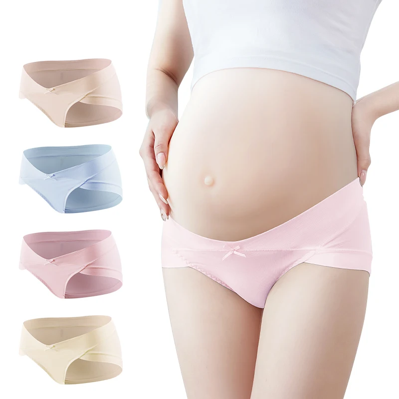 

YATEMAO Cotton Pregnant Women Underwear U-Shaped Low Waist Maternity Underwear Pregnancy Briefs Maternity Panties Women Clothes