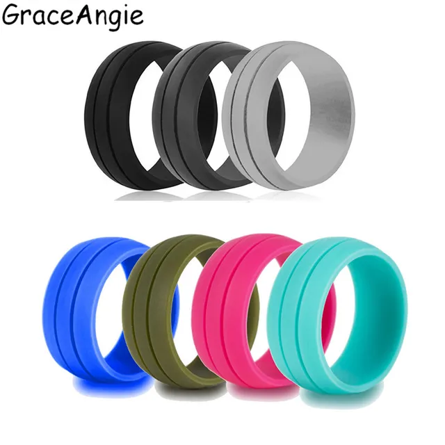 GraceAngie 1PC Multi Color Silicone Ring Stylish Sports Jewelry High Quality Acc GraceAngie 1PC Multi Color Silicone Ring Stylish Sports Jewelry High Quality Acc