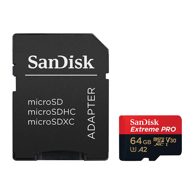 Карта памяти SanDisk Extreme Pro microSDXC UHS-I карта памяти microSD карта TF 170mb/s 64GB класс 10 U3 WithSD адаптер официальная проверка