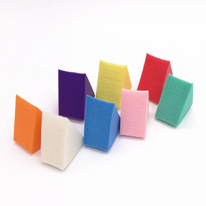 8 шт порошковый слоеный треугольной формы мягкий карамельный цвет латексный макияж порошковый слоеный женский NShopping