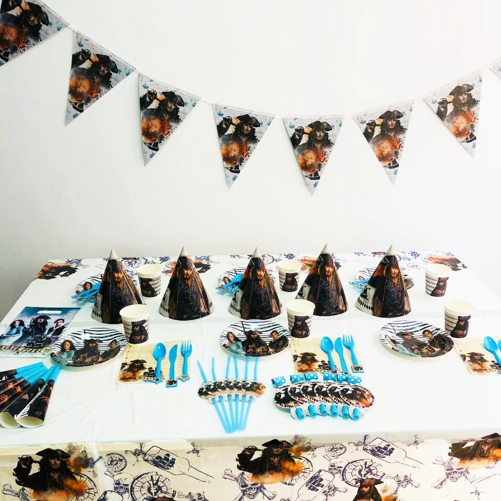

78pcs Pirates Of the Caribbean Kids Birthday Party Decoration Boys Party Supplies Baby Birthday Party Pack Figure