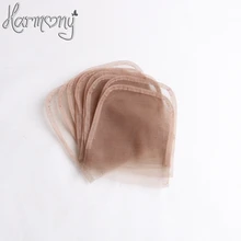 4x4 13x4 360 коричневый Швейцарский чистая кружева база волос парик сетки 7 шт./лот Топ Кружева Закрытие чистая парик Ткачество Чистая кожа Цвет для Для женщин девочек