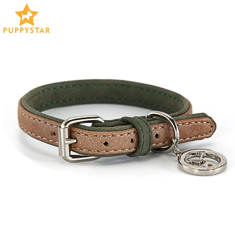 

Dog Collar For Dogs Cats Puppies Leather Pet Collars For Small Large Dogs Breathable Glowing Dog-Collar Products Solid YS0075