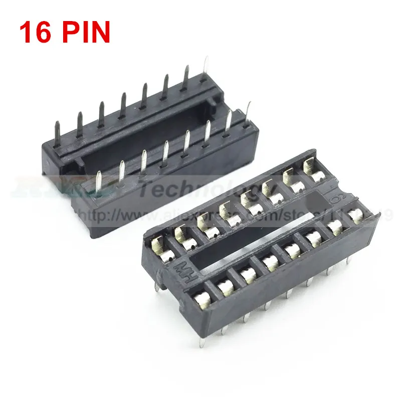 16pin ic seat 16 pin 2.54 mm PIN Pitch ic socket chip base ic sockets