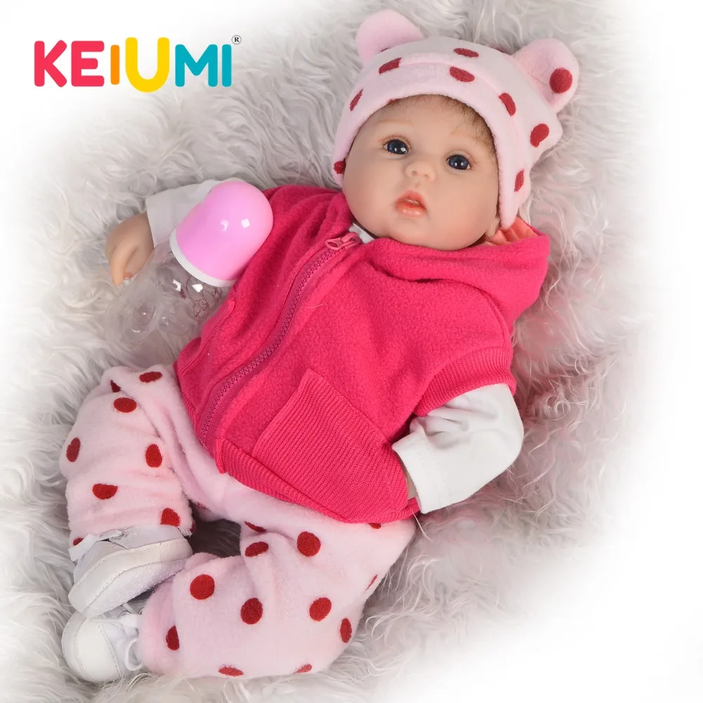 KEIUMI 17 'ས см Реалистичная кукла Reborn Alive Мягкая силиконовая принцессы Детская