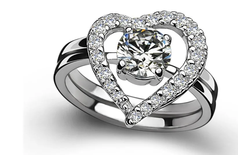 1ct heart love bridal set 925 sterling silver platinum ring luxury quality nscd lc diamond engagement ring for women in rings from jewelry accessories on - Platinum Wedding Rings For Women 1ct heart love bridal set 925 sterling silver platinum ring luxury quality nscd lc diamond engagement ring for women in rings from jewelry accessories on - Platinum Wedding Rings For Women