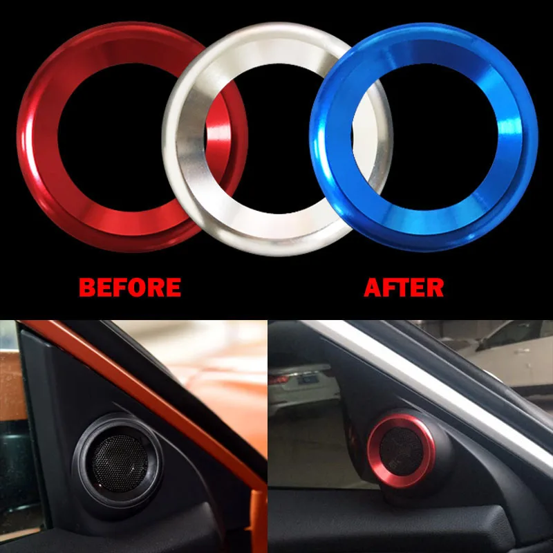 Car Door Audio Speaker Ring Cover Car Sticker Loudspeaker Circle Stereo