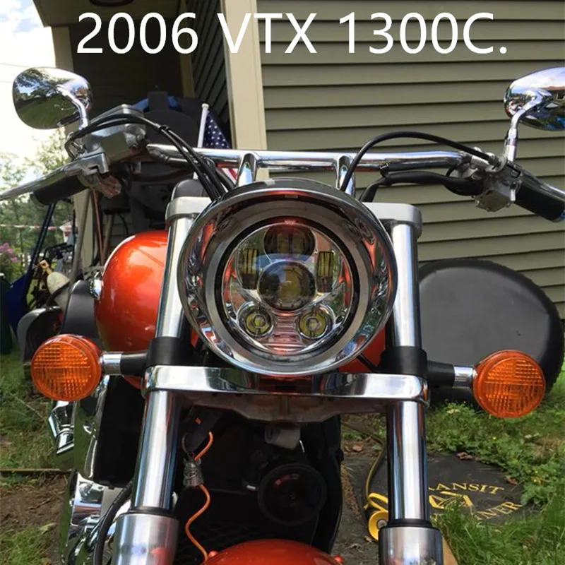 Налобный фонарь для Honda VTX 1300/1800 5 75 дюймов светильник рь с переходным кольцом Plug in