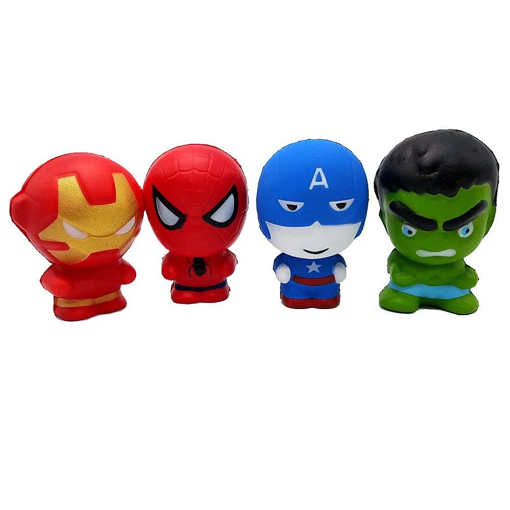 

The Marvel Super Hero Squishy Slow Rising Iron Man Spiderman Squeeze Stress Relief Squishies Jumbo Funny Toys Figures
