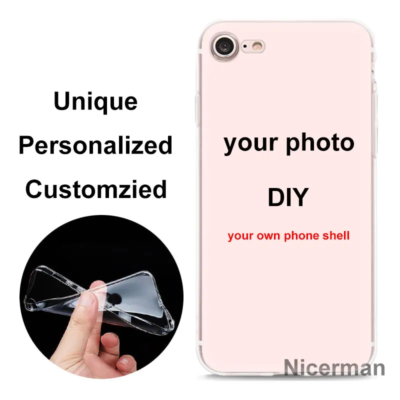 Customized DIY image Picture TPU Silicone case for iPhone 11 12 Pro Max SE X XR XS MAX 7 8 6 6S Plus 11 Pro 12 Mini Cover Coque