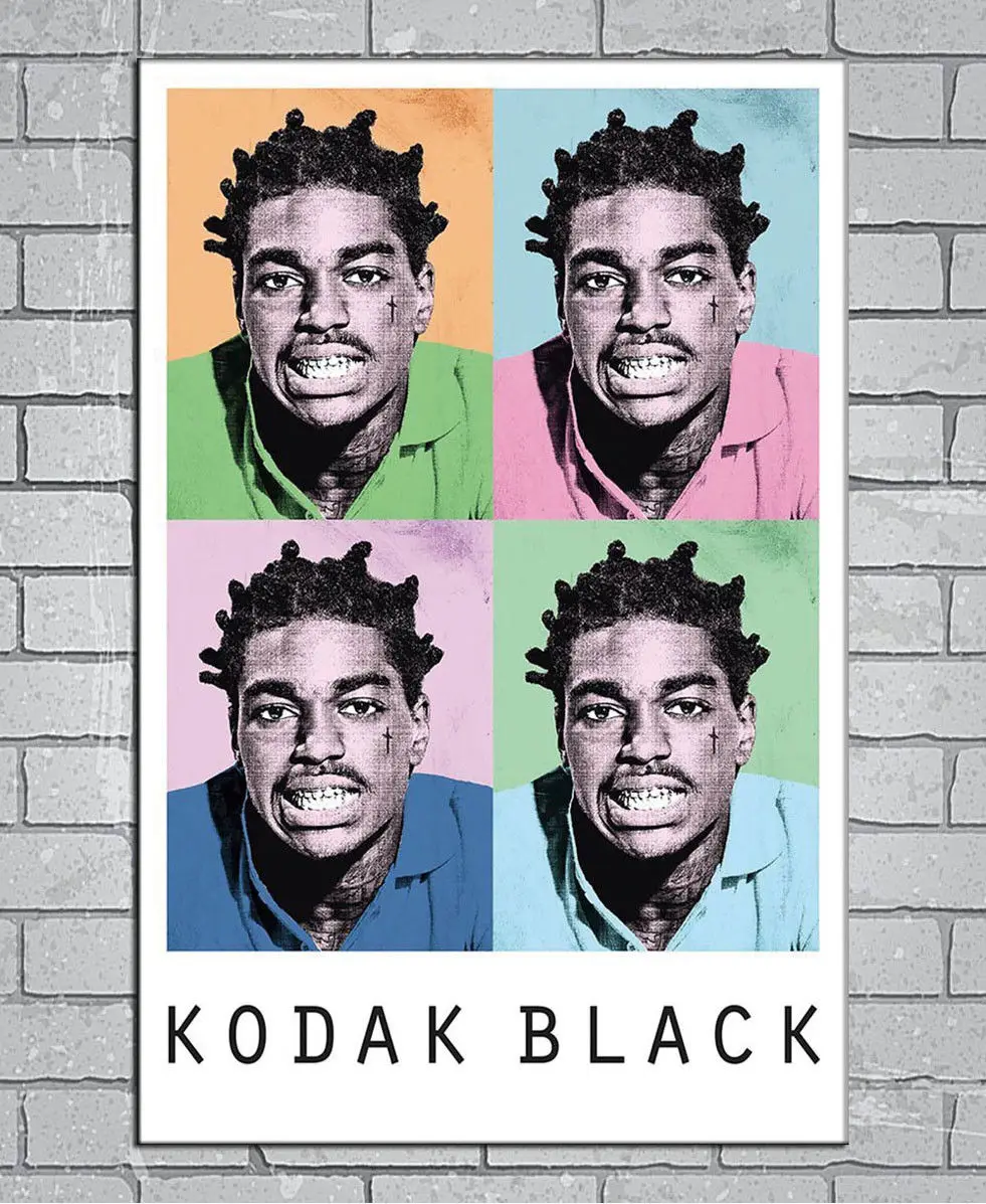 Q0774 Плакаты и принтами Новый Kodak черного цвета в стиле хип-хоп ловушка реперские