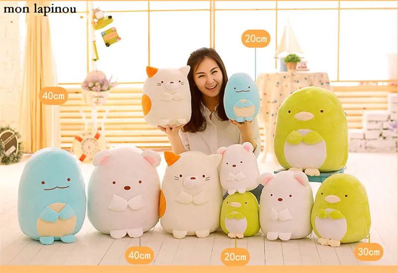 Sumikko Gurashi плюшевые игрушки японского аниме Био Угловой мягкая подушка кошки и динозавра Медведь детские игрушки детские мягкие куклы подарок на день рождения