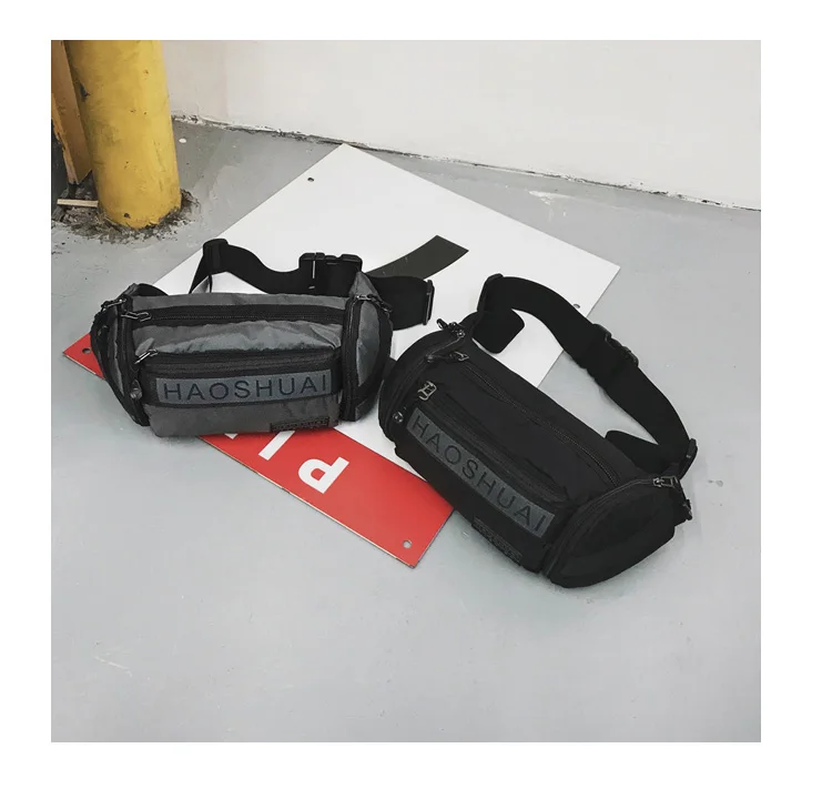 Поясная Мужская водонепроницаемая поясная сумка для бега, кошелек, держатель для мобильного телефона, мужская сумка на молнии для спортзала, фитнеса, путешествий, сумка на пояс, нагрудная сумка черного цвета