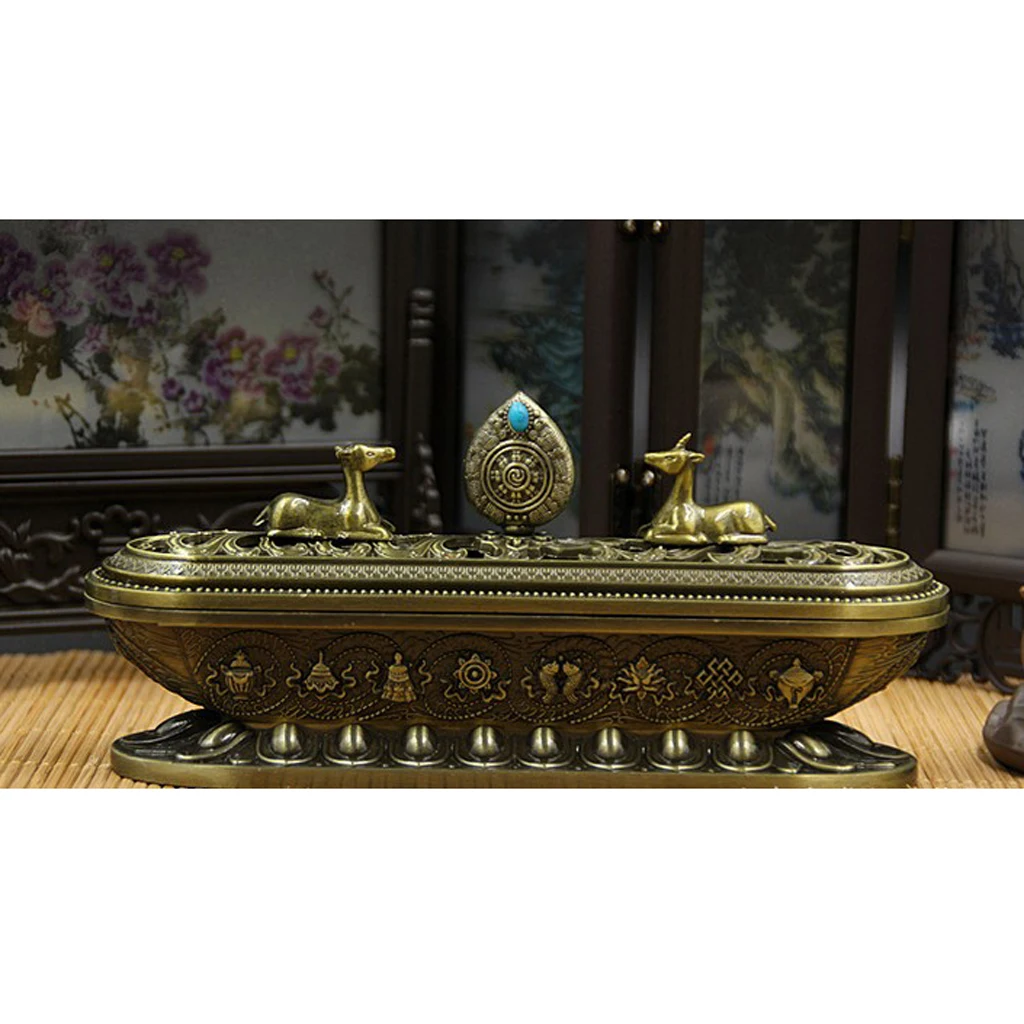 Chinese-Style Incense Stick Holder Ash Catcher Joss Burner Home Decor 3 ColorS