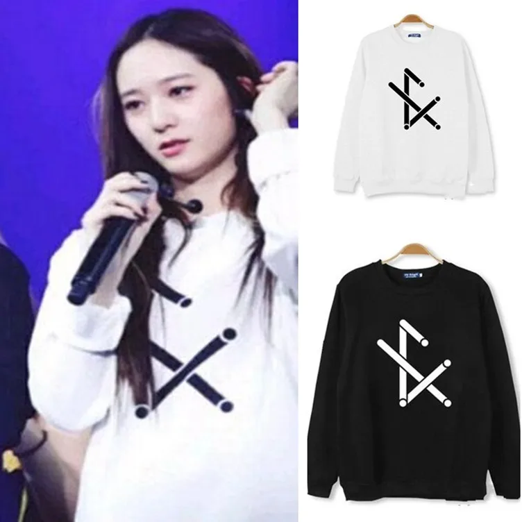 

Kpop F(x) KRYSTAL Victoria 4 walls printing round neck Unisex Hoodies k-pop FX autumn Outerwears Long sleeve Sweatshirts Shirts