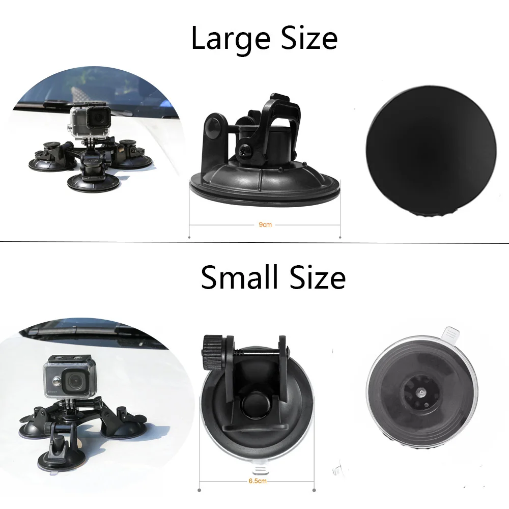 اطلاق النار كبيرة/صغيرة الحجم سيارة نافذة الالتصاق ل GoPro بطل 7 6 5 أسود HERO5 جلسة يي 4 K SJCAM SJ4000 SJ5000 Eken h9 كاميرا