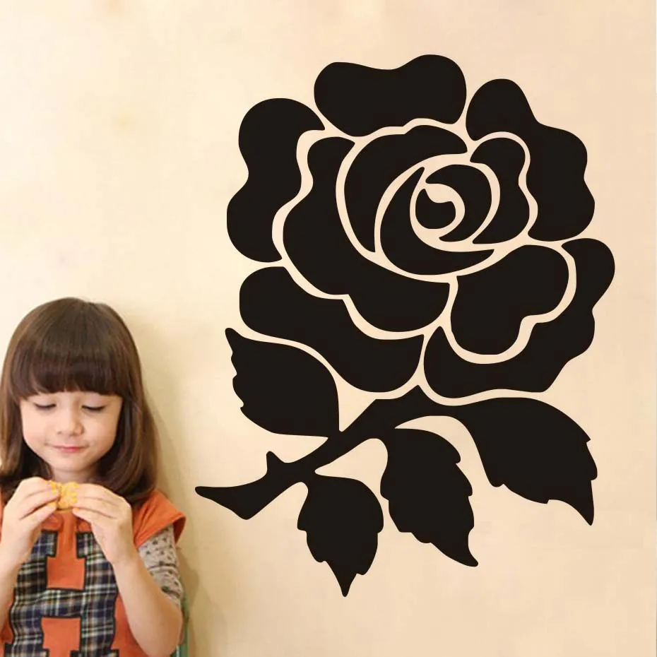 DCTOP One Rose наклейки на стену для гостиной спальни съемные иллюстрации «сделай сам» виниловые цветы переводки украшение для дома аксессуары