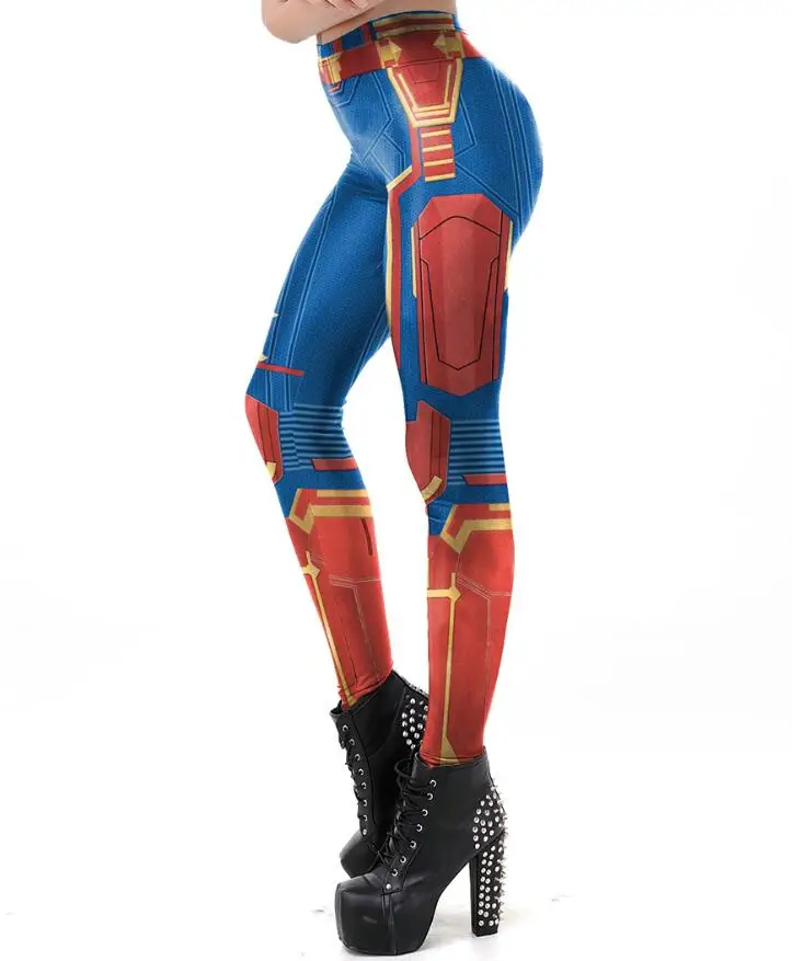 Leggings Women Digital Print Ms. Marvel Surprise Captain Super Hero Avengers Cosplay Pants Fitness Elastic Party Leggings Top Leggings Women Digital Print Ms. Marvel Surprise Captain Super Hero Avengers Cosplay Pants Fitness Elastic Party Leggings Top