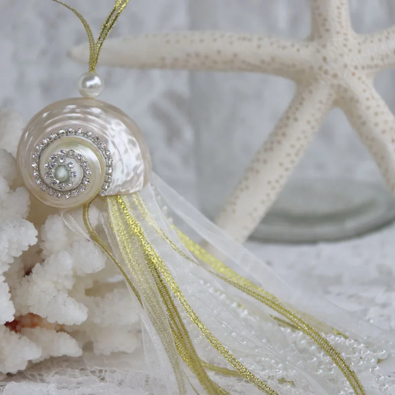 

Free Shipping(1pcs/lot)Custom Handmade Diamond Shell Christmas&Wedding Pendant&Drop Ornaments Party DIY Decor Natural Shell