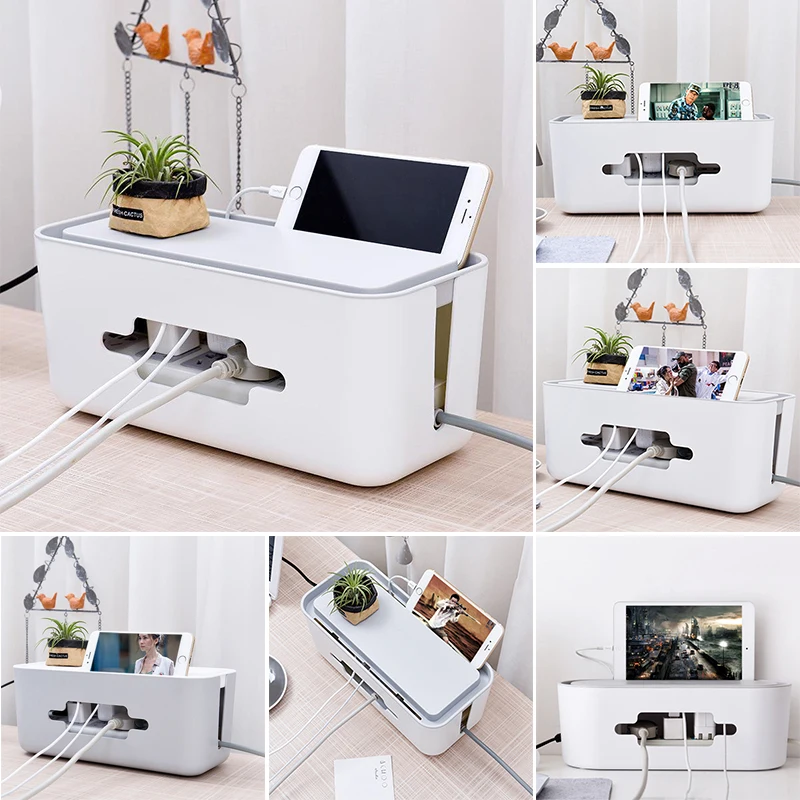 Cable Storage Box Case Power Strip Wire Management Socket Safety Tidy