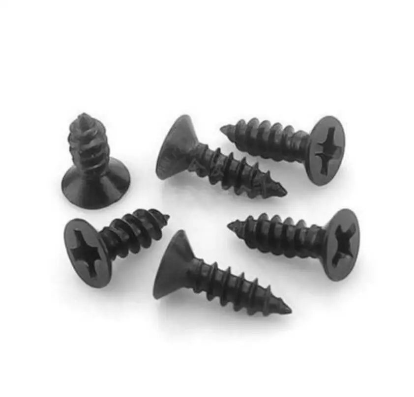M1 Phillips Countersunk Flat Head Self tapping Screw Bolt Black Carbon