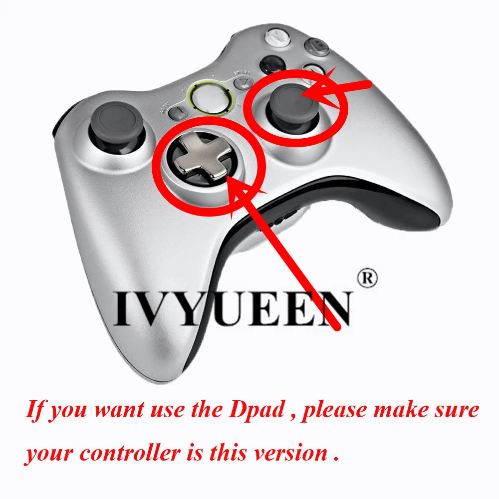 IVYUEEN трансформирующийся DPAD для Xbox 360 Slim контроллер Вращающийся D pad Запасные части управления для Xbox360 беспроводной