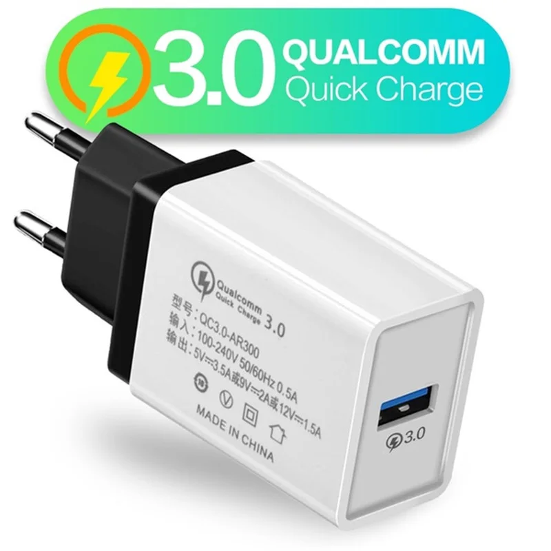 Быстрая зарядка 5 в 3 0 А зарядное устройство USB 18 Вт 6 цветов быстрая стандартная
