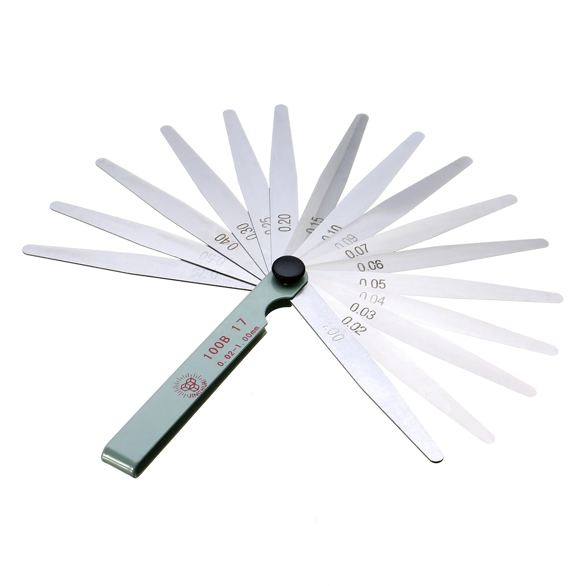 Mayitr 17 Blade Metric Feeler Gauge Gap Filler 0.02-1.00mm Thickness Measurement Layout Tool 100mm