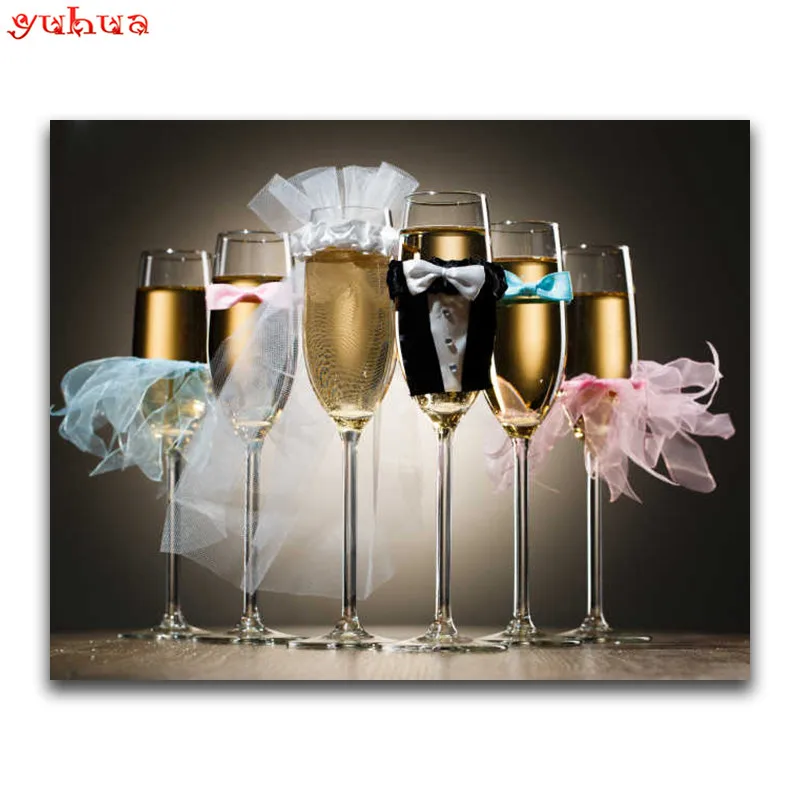 Full Round Diamond mosaic Red wine Full Square Diamond embroidery goblet 5D DIY Diamond painting Cross stitch cartoon wine Art_