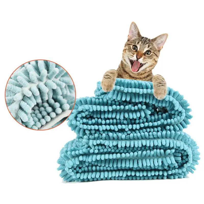 Pet Towel Fiber Pet Absorbent Towel Soft Warm Dog Cat Super Absorbent