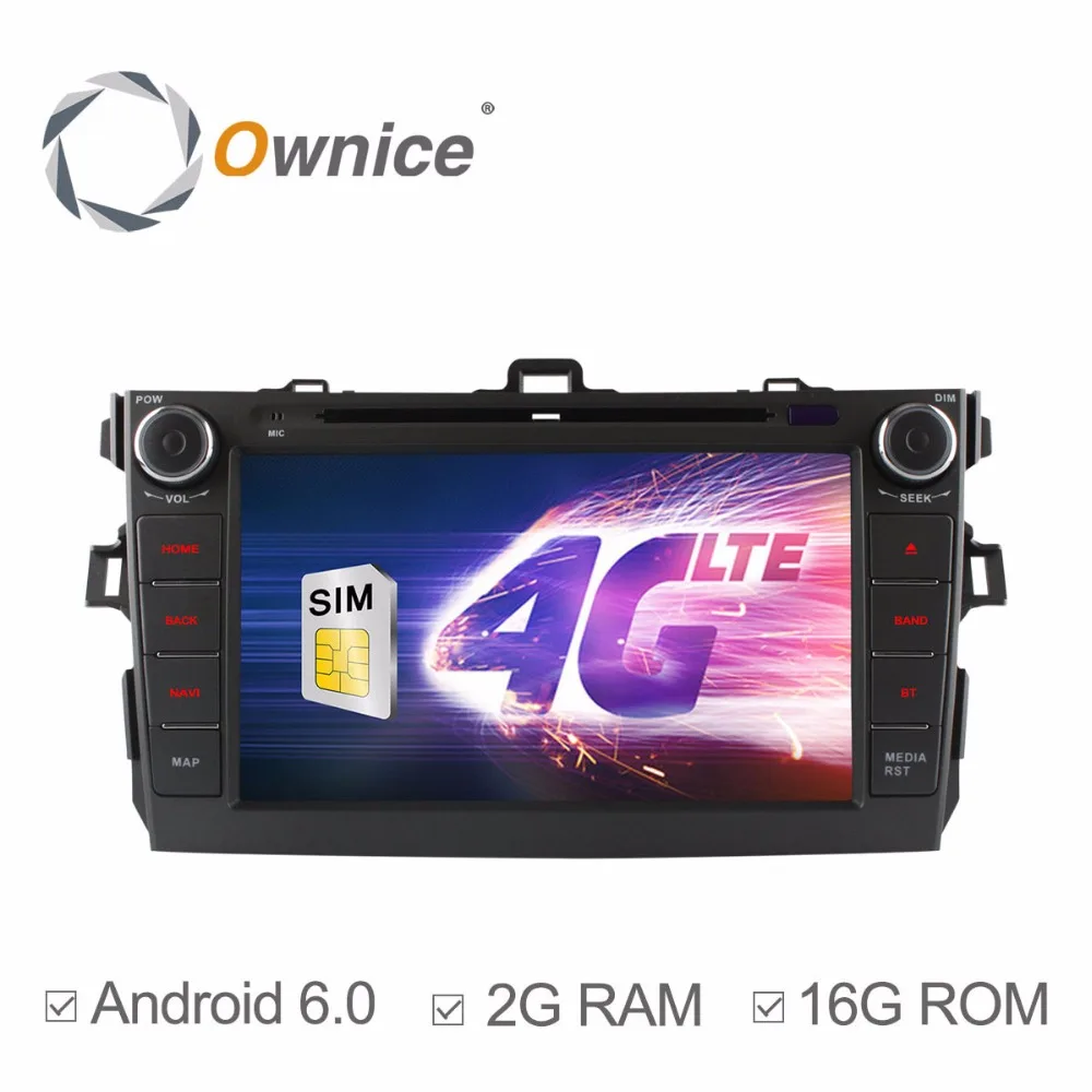 buy 1024X600 Quad Core 2GB RAM Android 6.0 for Toyota Corolla 2007 2008 2009 2010 2011 Car DVD Radio GPS Navigation Stereo System