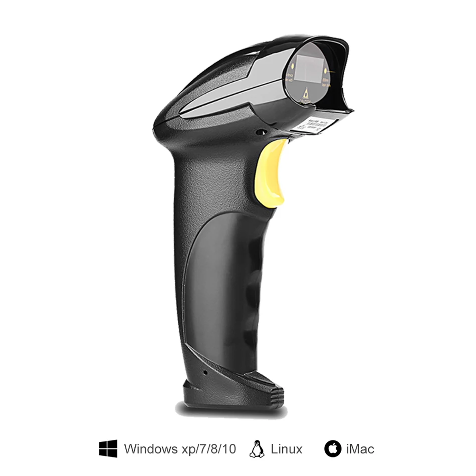 

Portable 1D Laser Scanner USB Barcode Scanner Reader Handheld Film High Scaned Speed Cordless Bar Code Gun for Supermarket POS