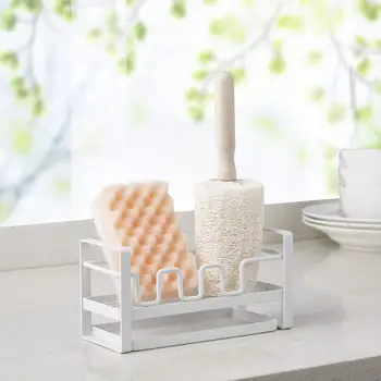 

Metal Sponge Drain Storage Rack with Tray Pool Shelf Kitchen Sink Mesa Cleaning Rag Storage Shelves Holder Kitchen Accessory