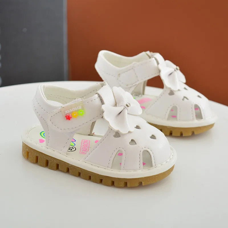 

2019 1 year old baby girls sandals cartoon lovely bowknot princess shoes summer infant sneakers non-slip newborn toddler shoes